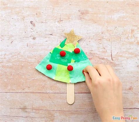 Tissue Paper Christmas Tree Paper Plate Craft Paper Plate Crafts