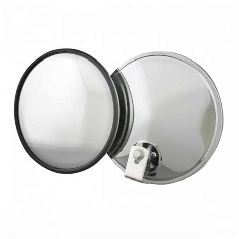 8 Inch Convex Mirror With Offset Mount 75 Chrome Shop