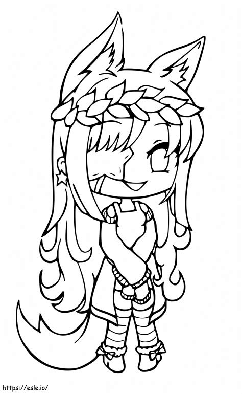 One Eyed Gacha Life Character Coloring Page