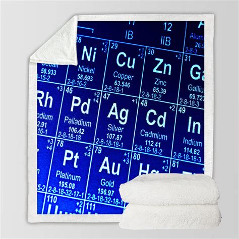 Periodic Table Blanket Periodic Table Throw Chemistry Etsy Uk