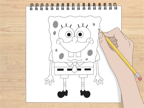 how to draw spongebob squarepants 14 steps with pictures