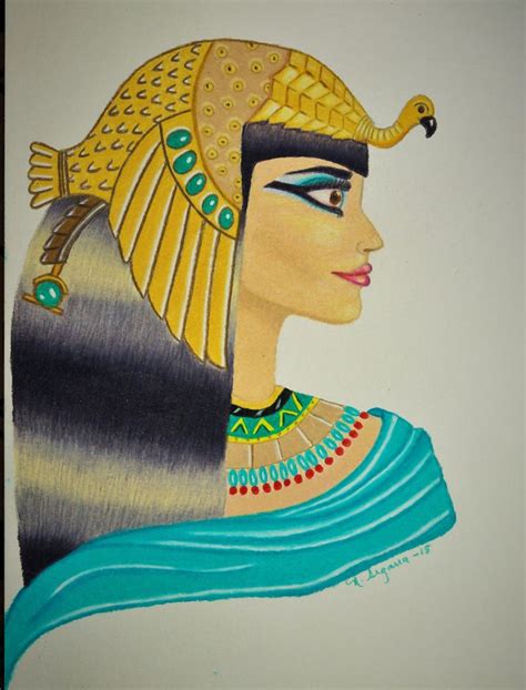 An Egyptian Woman S Head Painted On A White Wall