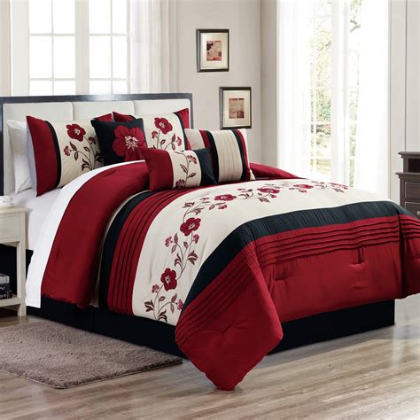 Buy from the range of satin finish cotton, polycotton, cotton bed sheets & bedding ✯ discount range from 30% to 50% ✯ best quality. Unique Home Manisa 7 Piece Comforter Set Flower Floral Bed ...