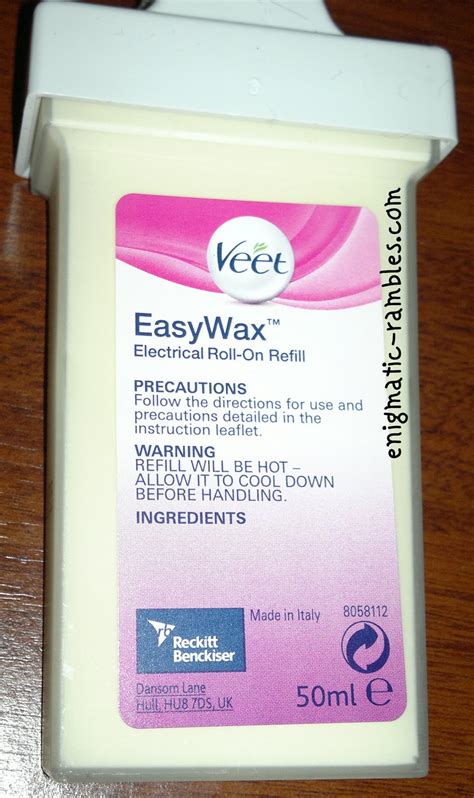 Enigmatic Rambles Review Veet Easywax Electrical Roll On Bikini And Underarm Sensitive