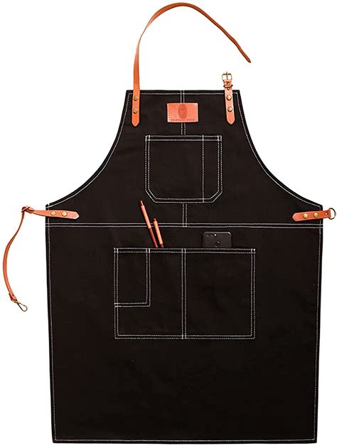 Dreamelk Adjustable Denim Jean Aprons With Pockets For Women Men Chef