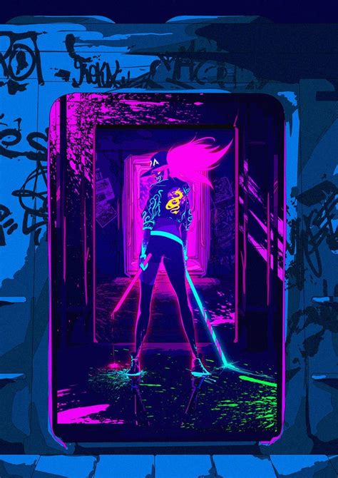 Pin By Kookri On Cyberpunk League Of Legends Characters Neon Akali Lol