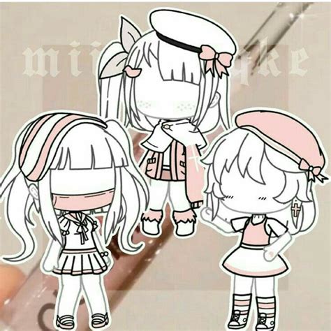 gacha life outfit theme girly character outfits character design clothing sketches