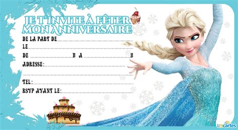 Carte Anniversaire Reine Des Neiges Gratuite