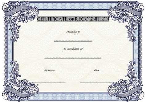 10 Downloadable Certificate Of Recognition Templates Free Fresh