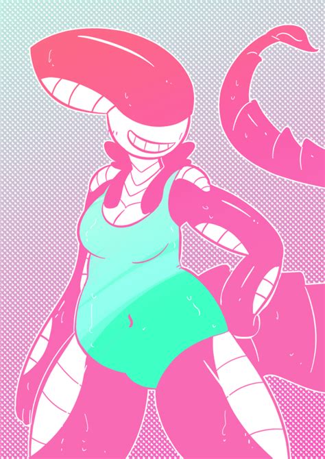 Its Summer Time So Have A Chubby Xenomorph Girl In A Bathing Suit