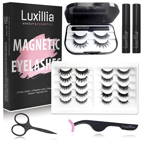 buy luxillia magnetic eyelashes with eyeliner most natural looking magnetic lashes kit with