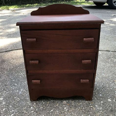 Antique Salesmans Sample Small Child Size Dresser 3 Drawers Trinkets