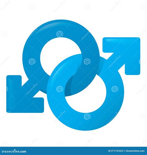 Illustration Of An Icon Symbol Sex Man Male Homosexual Couple Ideal