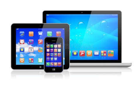 Laptop Tablet Pc And Smartphone Stock Images Image
