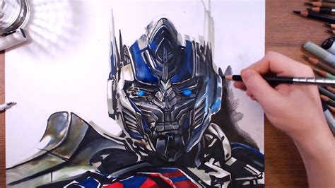 Transformers Optimus Prime Speed Drawing Drawholic Youtube