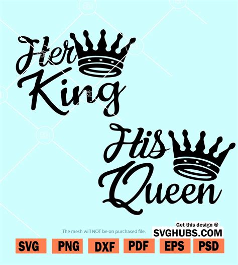 king and queen svg cut file chess svg cricut couple svg for shirt his queen svg her king svg