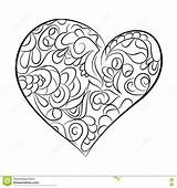 Heart Coloring Book Dreamstime Preview sketch template