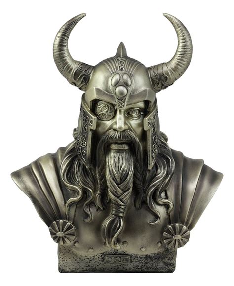 Ebros Warrior God Odin The Alfather Bust Statue 12h Norse Viking God