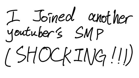 I Joined Another Youtuber S Smp Shocking Youtube