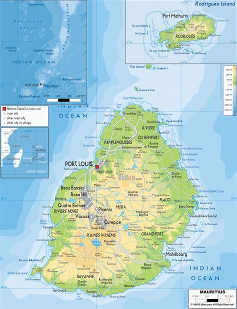 Mauritius Geographical Maps Of Mauritius Global Encyclopedia