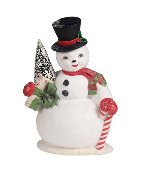 Bethany Lowe Snowman Sam Figurine Retro Christmas Decorations