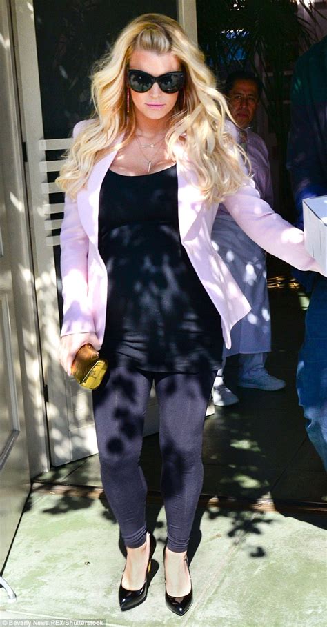 Jessica Simpson Flaunts Her Fit Figure In Plunging Bodycon Dress For