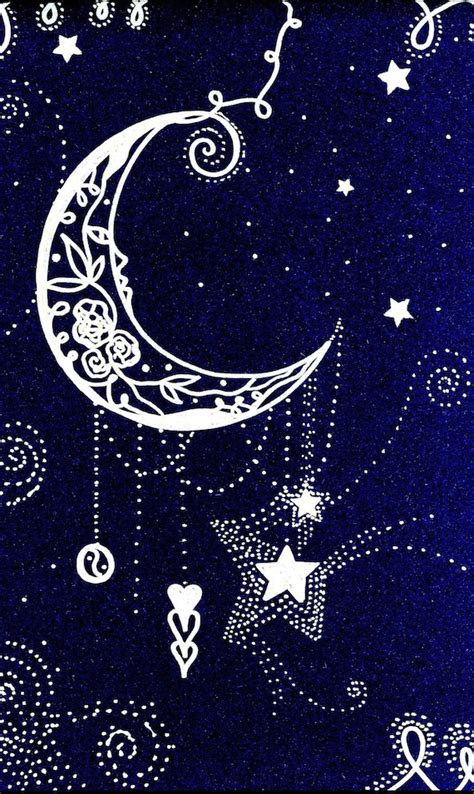 🔥 Free Download Moon And Stars Drawing Etsy 570x955 For Your Desktop