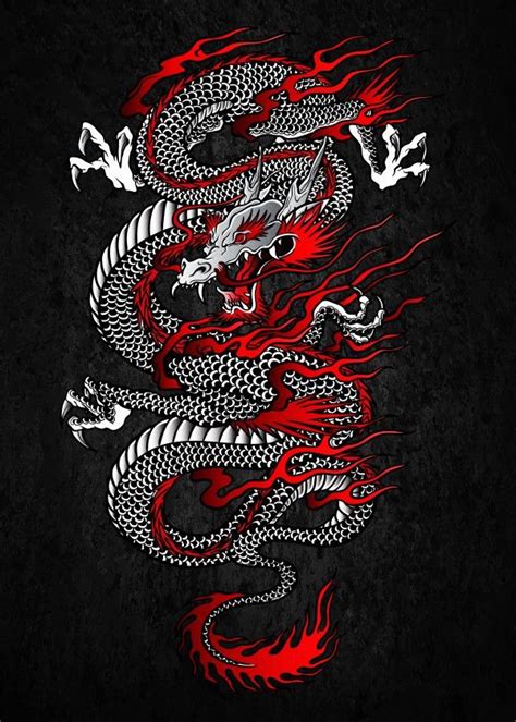 Japanese Dragon Red Chinese Aesthetic Tumblr Best Tattoo Ideas