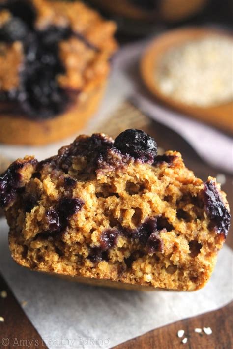 Blueberry Buttermilk Bran Muffins Amys Healthy Baking