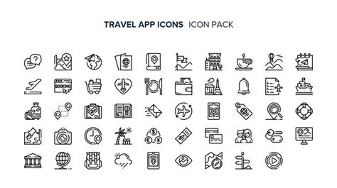 Premium Icon Travel App Icons