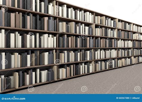 Library Bookshelf Aisle Stock Photo Image Of College 60267380