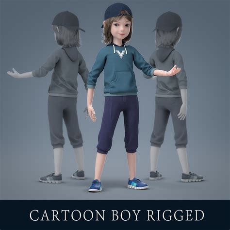 Top 5 Cartoon Boys Rigged 3d Models Best Of 3d Models