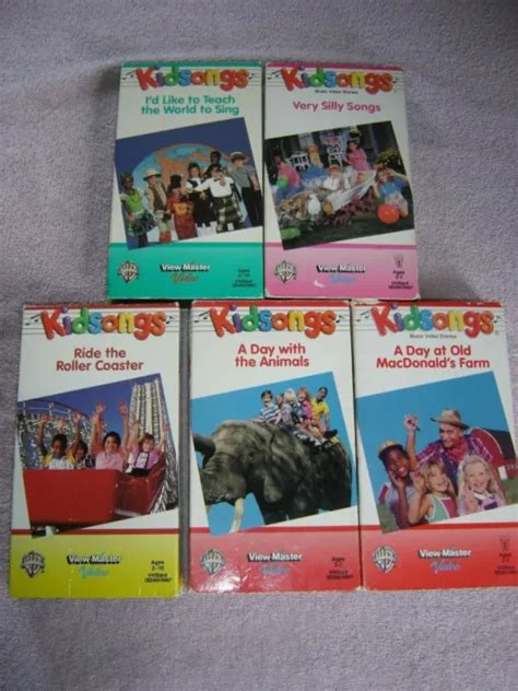 Kidsongs Vhs Kids Music Video Lot 1980s 5 Silly Songs Teach World To