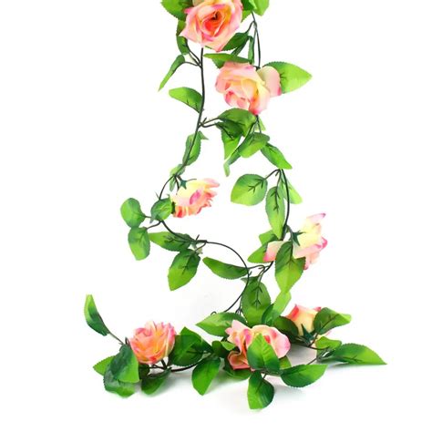 buy fake silk roses ivy vine artificial flowers with green leaves for home