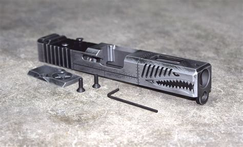 P40 Warhawk Slide For Glock 19 Gen 3 Battleworn Gray Slide Rmr Cut