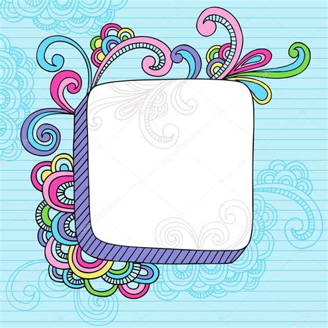 Portadas para cuadernos tumblr ideas para decorar libretas y agendas diy diy: Dibujado a mano psicodélico Groovy portátil Doodle marco ...