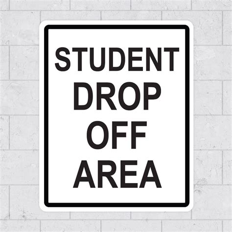 Student Drop Off Sign School Campus Decals Sticker Genius