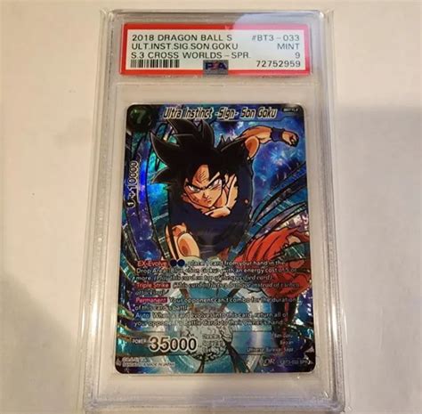 Ultra Instinct Sign Son Goku Bt3 033 Spr Psa 9 Dragon Ball Super Card