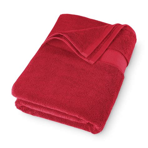Hotel Style Luxurious Cotton Bath Towel Dark Red