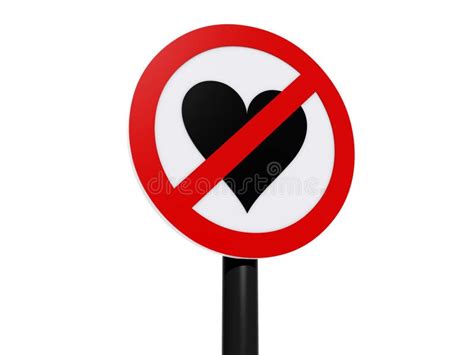 No Love Zone Sign Stock Illustration Illustration Of Forbidden 28220978