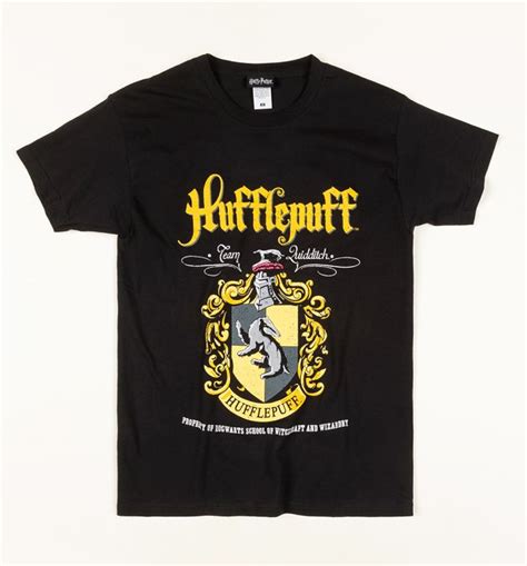 Harry Potter Hufflepuff Crest Black T Shirt