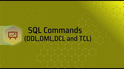 Sql Commandsddldmldcl And Tcl Youtube