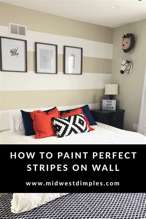Diy Tutorial Of How To Paint Perfect Stripes On A Wall