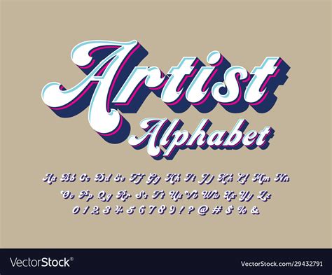 Groovy Font Royalty Free Vector Image Vectorstock