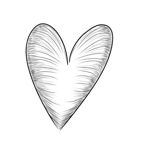 Love Sketch Png Image Love Shape Sketch Heart Shape Black And White