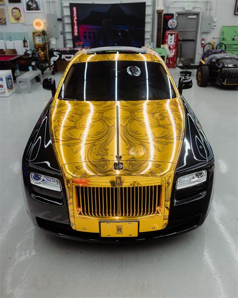 Gold Chrome And Black Versace Rolls Royce Looks Like A True