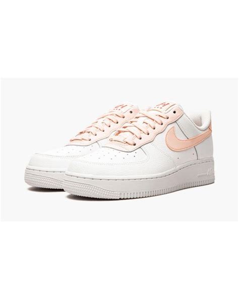 Nike Rubber Air Force 1 07 Pale Coral Shoes In White Black Lyst Uk