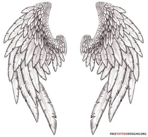 Feather Layered Wings Engelsflügel Tattoos Flügel Tattoo Rücken