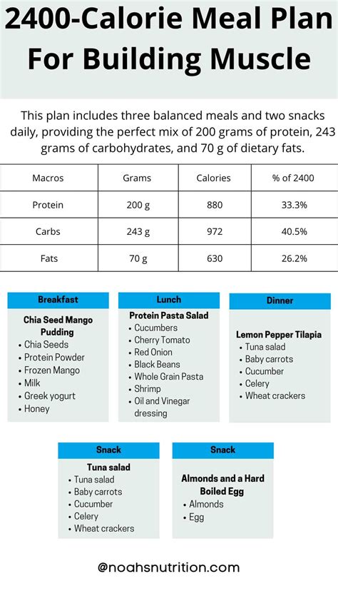 2400 Calorie Meal Plan Dietitian Developed
