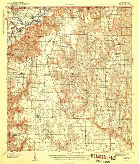 Jay Florida 1943 1943 Usgs Old Topo Map Reprint 15x15 Al Quad 346849